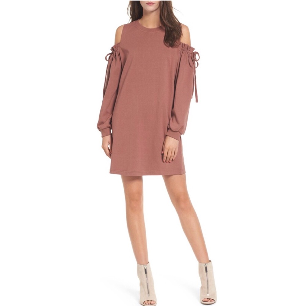 LUSH | Cold Shoulder Sweatshirt Dress